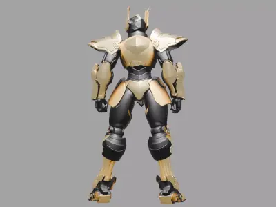 Golden Black Sci Fi Mech 3D model
