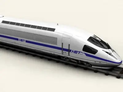 Generic High Speed Train 3D model purchase