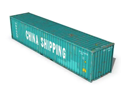 40ft Shipping Container - China Shipping 3D model