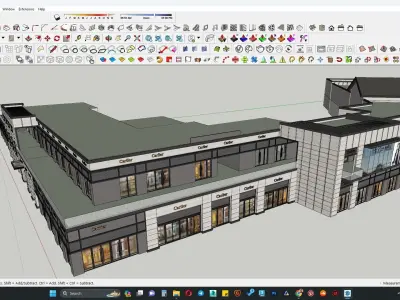 Shopping mall retail 3d model 3D model