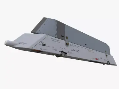 Aircraft missile launcher AKU-170 Low-poly 3D model