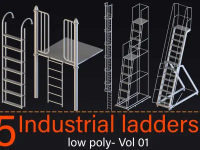 75 Industrial ladders- Vol 01 3D model