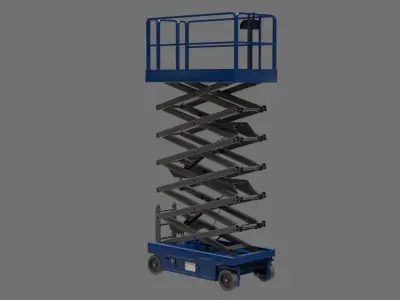 Scissor Lift 1A Low-poly 3D model