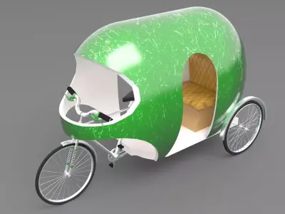 Modern Rickshaw 3D model