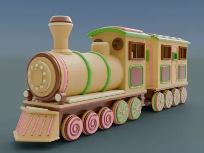 Gingerbread Train 3D Printing 3D print model