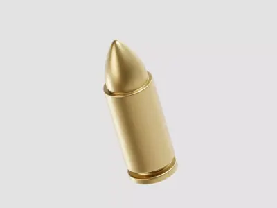 Bullet 3d model Low-poly 3D model