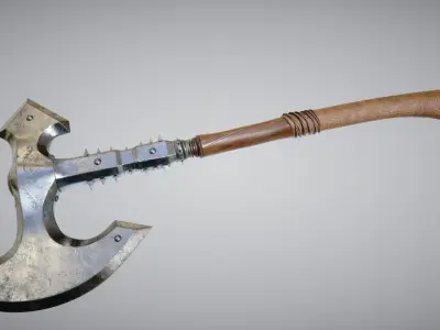 Medieval Axe Low-poly 3D model