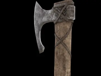 Viking axe Gameready PBR Low-poly 3D model