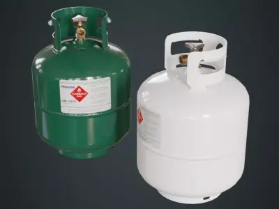 Propane Tank 1A Low-poly 3D model