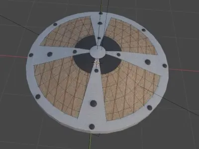 Low poly ancient shield Free low-poly 3D model