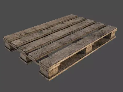 Old pallete 01 Low-poly 3D model