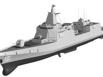  aircraft carrier formation  Navy Shandong  3D model
