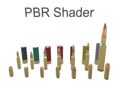 Low Poly Bullets Pack Low-poly 3D model