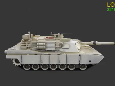 Asset - Army - Tank - M1A2 Low-poly 3D model
