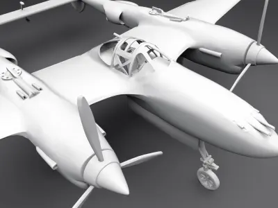 P38 Lightning Scale model 3D print model
