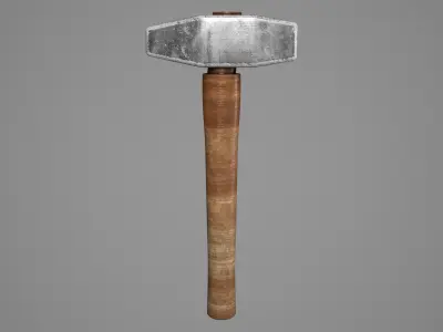 Rock Hammer Low-poly 3D model
