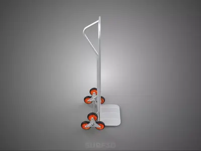 TRIPLE 3 WHEEL PHANDLE STAIR CRAWLER CLIMBING HAND TRUCK LIFTING 3D model
