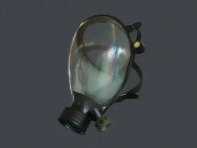 Gas Mask Low-poly 3D model shop
