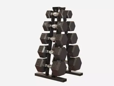 Dumbbell Set 3D model purchase