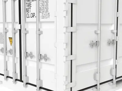 20 ft Military UN Cargo Containers 3D model