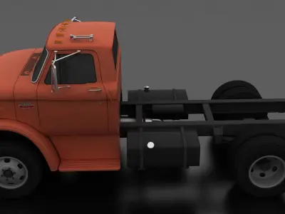 N-Series N-600 Truck Chassis 1963 Low-poly 3D model