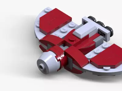 Lego T-6 Jedi Shuttle Low-poly 3D model