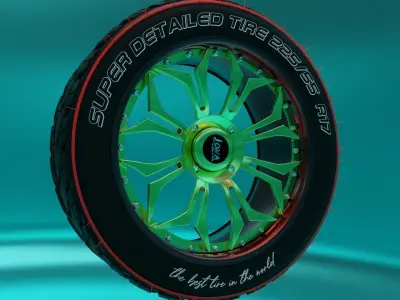 simple project for tire of the car 3D model