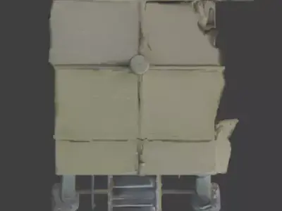 Battle Scarred Frontier Observation Tower 3D Model Low-poly 3D model