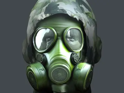 Helmet 3d model military combat Military Low-poly Low-poly 3D model 25
