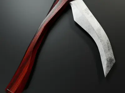 4 Ninja Weapons pack Low-poly 3D model