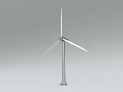 laos Wind Turbine 3D model