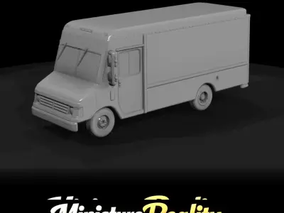 1-87 1995 Chevy P30 Delivery Van Print Ready STL 3D print model