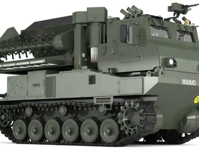 Mine cleaner vehicle 3D model