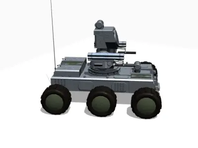 combat platform Low-poly 3D model