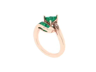Triangle Artdeco Ring 3D print model purchase