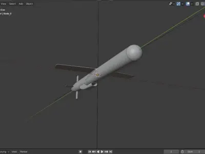 Cruise Missile Model - 3D Printable STL OBJ GLB BLEND 3D print model