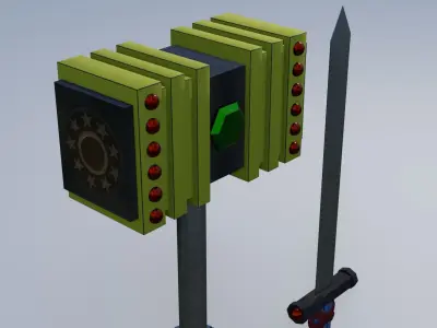 Game Weapons Free low-poly 3D model