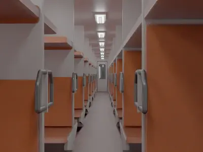 Indian Railway AC 3-Tier LHB Coach 3D model