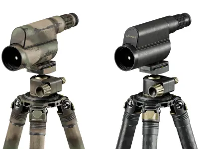 LEUPOLD PRO GUIDE CF455 TRIPOD KIT Low-poly 3D model