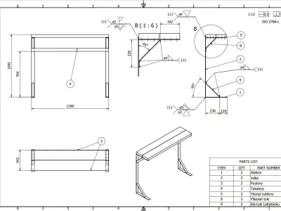 Steel table handmade Free 3D print model