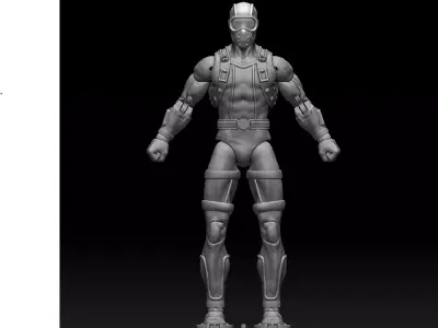 Military Diver ARTICULATED ACTION FIGURE 150mm 3D print model purchase