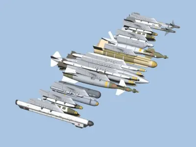 USAF A-10C Weapons Set 3D model