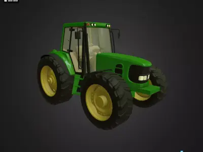 John Deere Low-poly 3D model