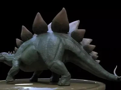 3D Stego dinosaur Low-poly 3D model