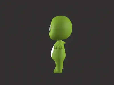 Cartoon 005 Character Frog Cute Low-poly 3D model