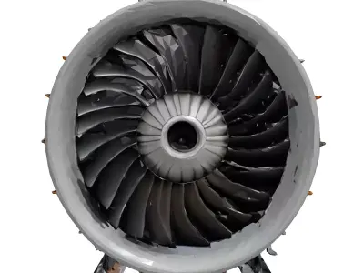 Futuristic Jet Turbine Engine 3D Model 3D model