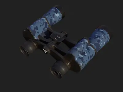 Binocular game-ready 3D model binoculars Low-poly 3D model
