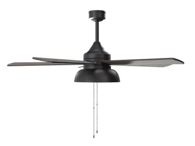 Brightondale Industrial Style Indoor Outdoor LED Ceiling Fan PBR 3D model