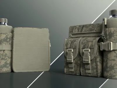 Military and Tactical Multi Pouch Bag 01 Free 3D model