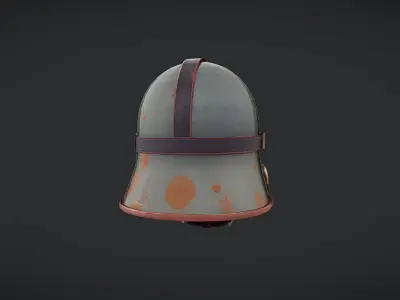vintage military helmet with insignia 3D model